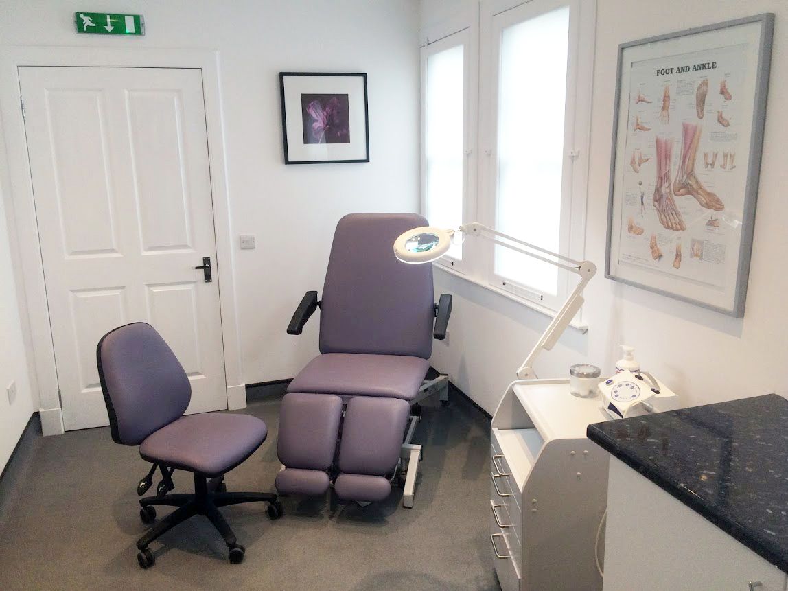 A picture of Cranstoun Footcare Practice Room. Cranstoun Footcare provides a professional and compassionate Podiatry and Chiropody service for the Lothians.